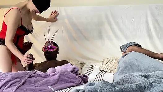 BBC Slut White Wife Gets Her Ass Stretched by Husband and Big Black Cock Part 1