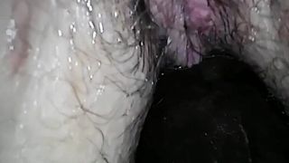 Renee's wet pussy and tight asshole fucked and cream pie