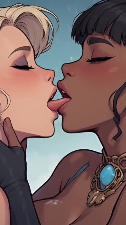 Gorgeous Afro Women in the Cold of Winter part 2, Hentai, artificial intelligence, animation, uncensored | Clip 1