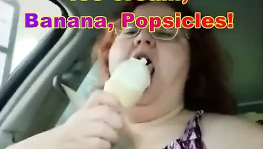 Dondurma, muz ve dondurmayı seviyorum Yum