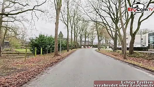 German Squirt Queen picked up at the train station by the user and fucked without a condom