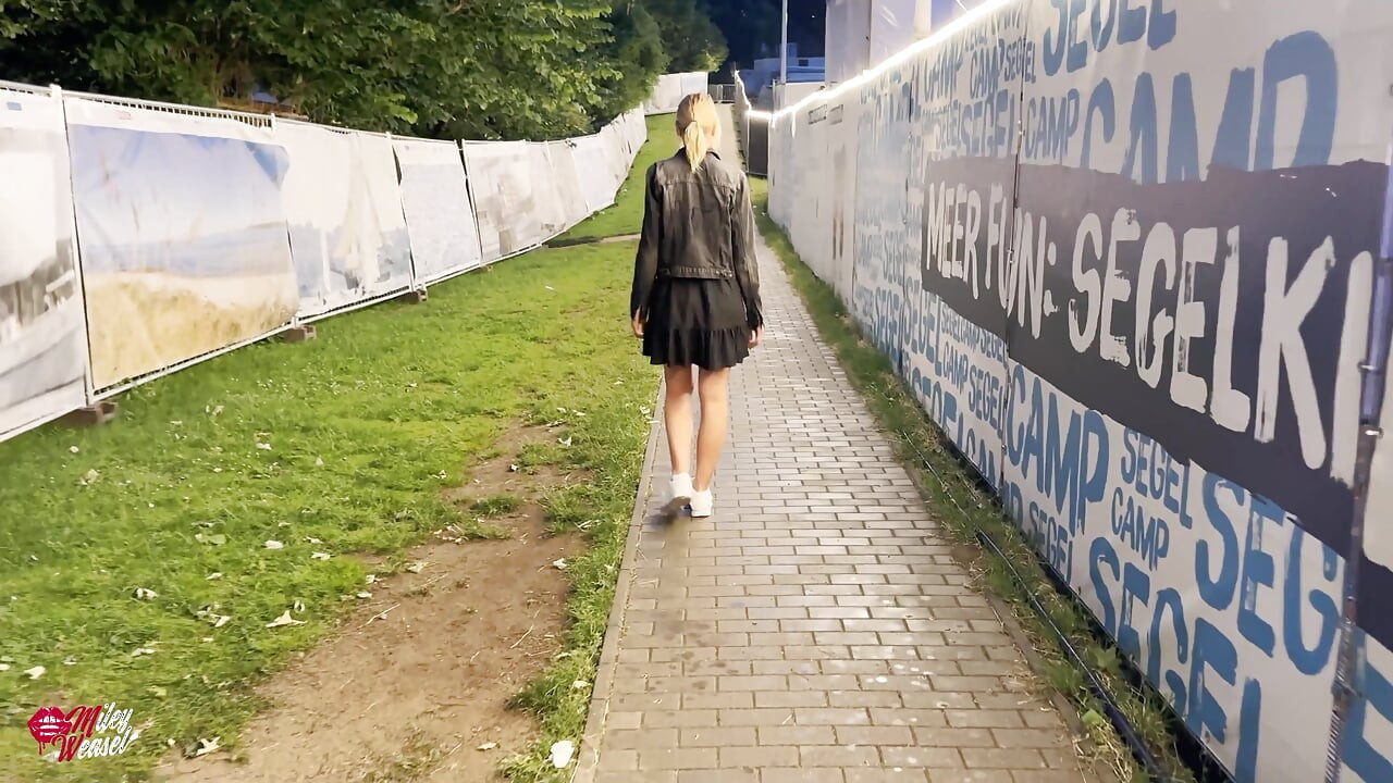 Blonde Slut Picked up at the Fair and Fucked in the Rain!!