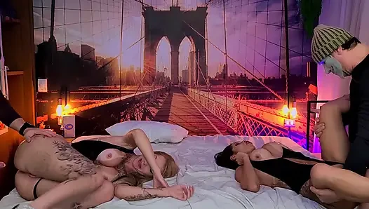 I fucked my friend's busty girlfriend, and he fucked my ass girlfriend.