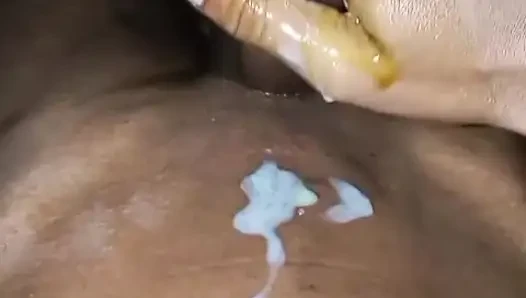 A Bangladeshi Village boy masturbation in bedroom with Oil massage her hard dick
