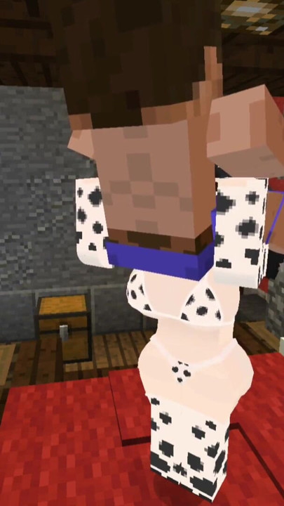Minecraft jenny mod fapcraft - ellie, ibu goth dommy dengan bikini sapi dan pemerah susu yang nikmat | Klip 1