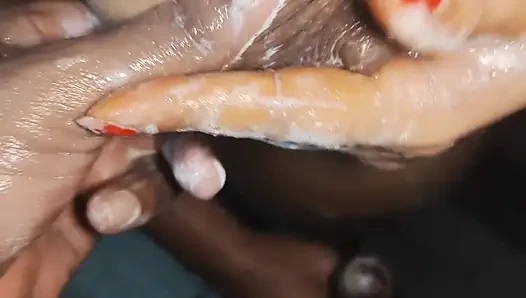 Hot wife romance in bathroom