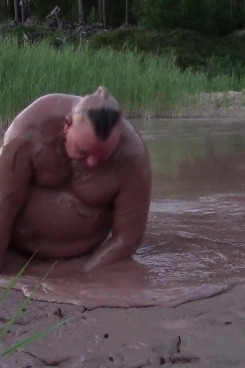 Mud Bath in Deep Quarry Mud Pond