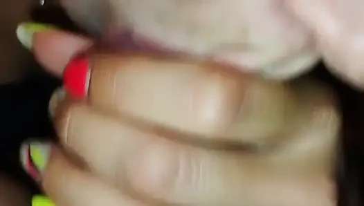 Toller blowjob, sperma in mund und gesicht