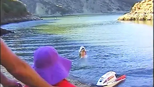 Threesome fucking on the beach