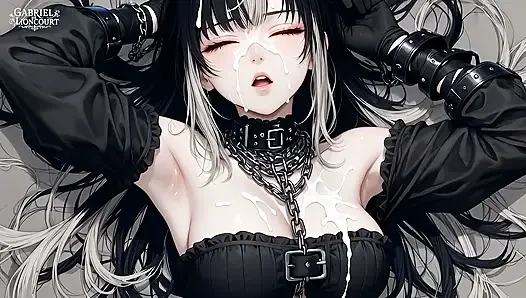 Goth Girl Fan Fucks Rockstar Backstage  - Hentai