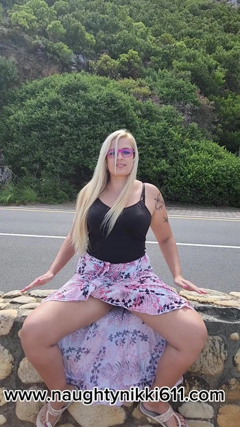 Fingering myself in public