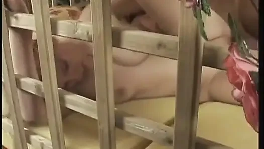 Young foxy blond sweetheart destroyed in an exotic bedroom