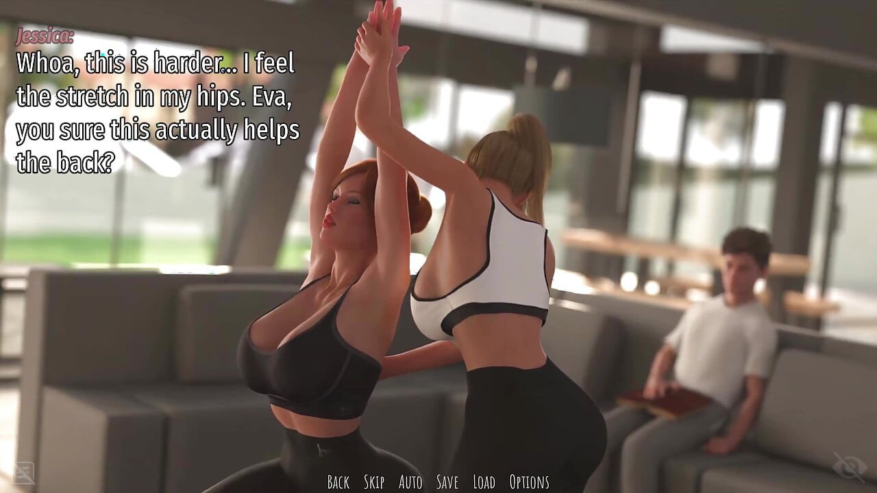 Shadows of Seduction V0.5 - P3 Lia and MILF Jessica's Scorching Breast Massage by the Pool