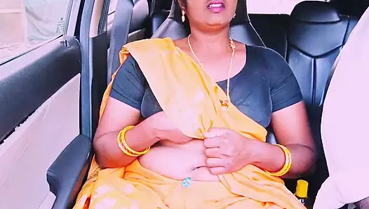 Villege maid car sex Telugu dirty talks.