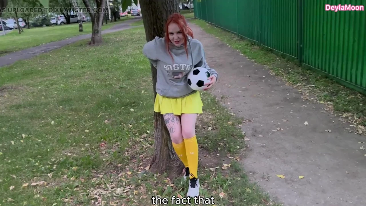 A female soccer player sucked me off in a public place and I came inside her pussy.