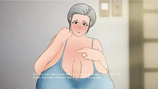 Plowed 1 : sexy grandma piss and teasing  grandson and shower with grandson