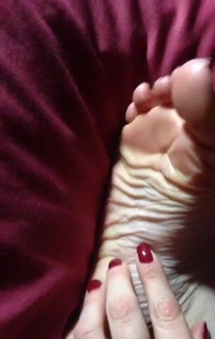 Foot Tease with Red Toes