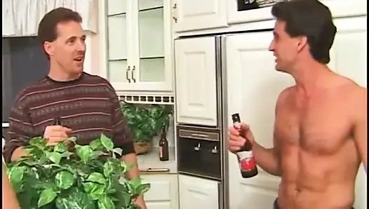 Long legs brunette honey gets twat sucked and fucked by stud in kitchen