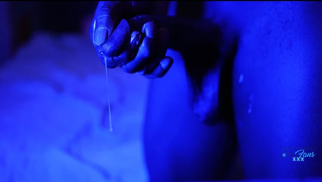 Leaking Creamy Cum Shot after stroking my black dick