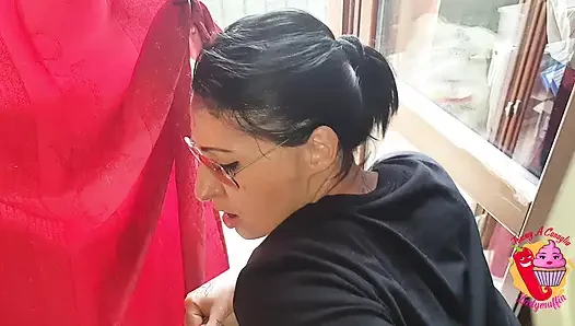 Lady Muffin Licks All Tommy's Cum