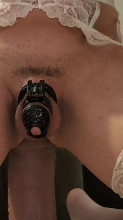 Must-share moment from "Sissy Crossdresser takes huge Big Daddy Dildo and Stretches Ass"