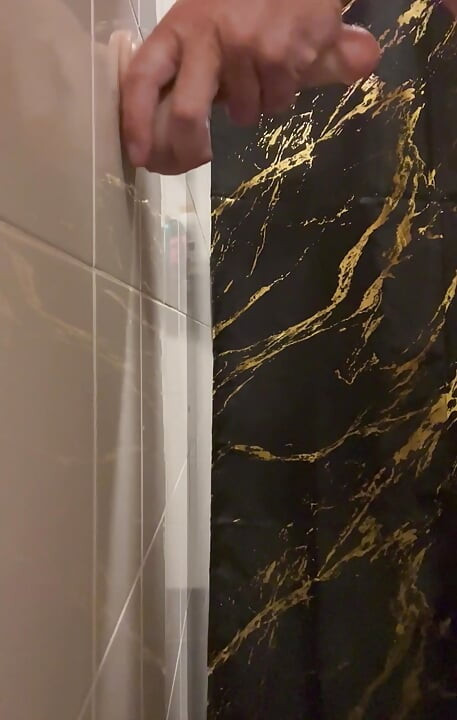 Sucking a Big DILDO Cock in the Bathroom