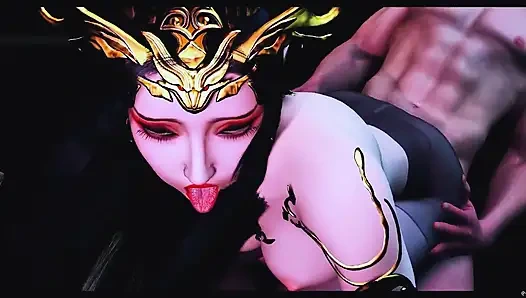 Богиня фантазии Bliss: 3D изгибы свечение - 3D-анимация, хентай