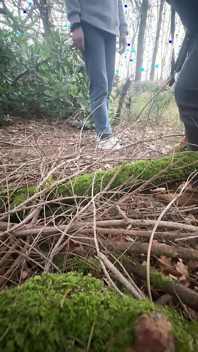Real amateur Milf wife in the woods.