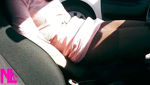 Changing Torn Pantyhose for Black Stockings
