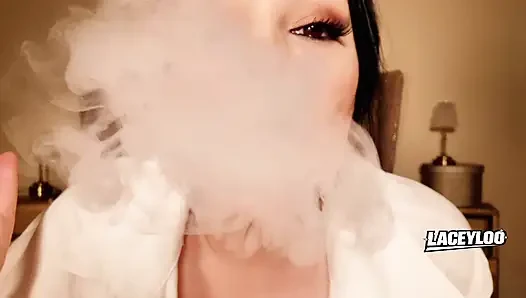 Smoking Fetish Seduction in Stockings