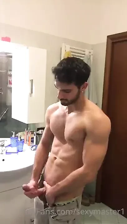 Hot boy jerking