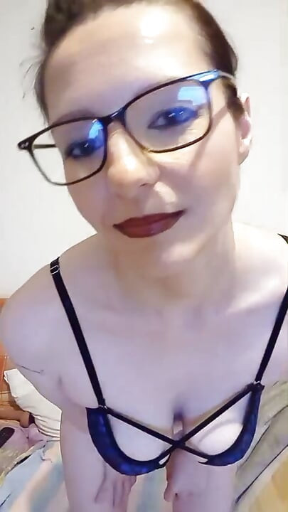 The hottie with the dildo in the pussy