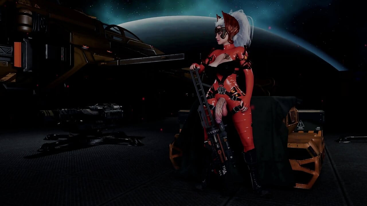Warhammer Cosplay. Sex in Space a Beautiful Girl Is Being Fucked by a Trans Girl.