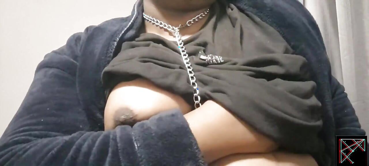 Submissive Trans BBW Goth Plays with Herself for Her Domme
