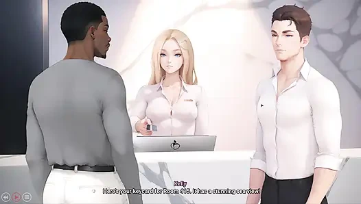 Animation MILF Gives the Newcomer Guy a Gentle, Passionate Hotel Welcome