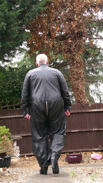 Leather Showing Cock and Balls