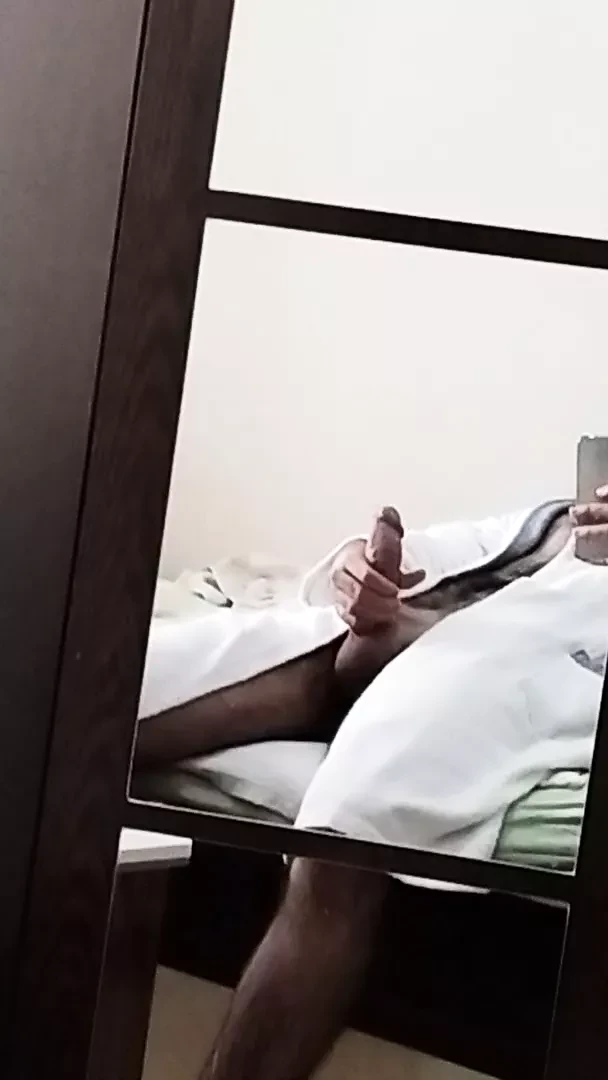 big cock caressing session after shower