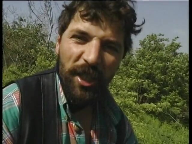 Slutty brunette slammed anally outdoors