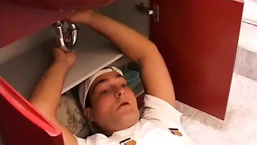 Cock riding thick BBW cougar loves to ride the younger plumbers big hard dick