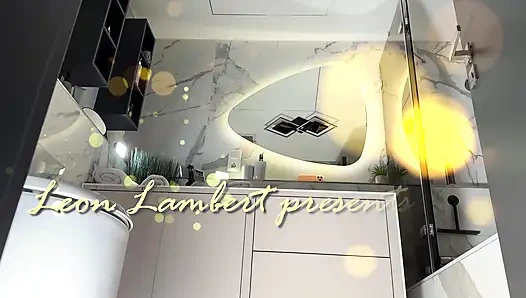 Sekretaris jangkung rambut cokelat dengan kacamata ngentot sama banyak kamera di kamar mandi