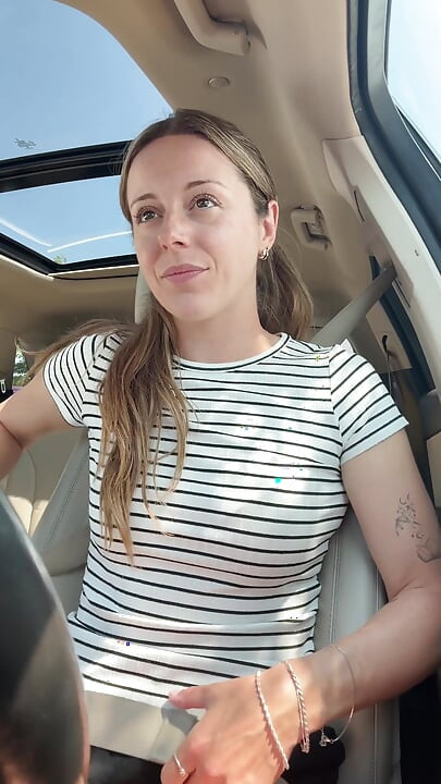 Lush in the Car! Risky Orgasm!
