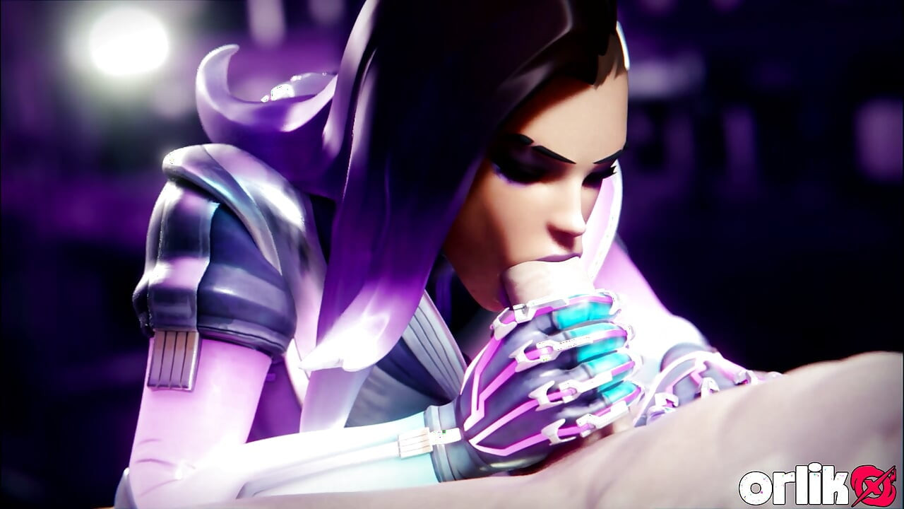 Sombra From Overwatch - Sloppy Blowjob, Doggystyle Big Ass in Oil and Titfuck Cumshot 3D Animation