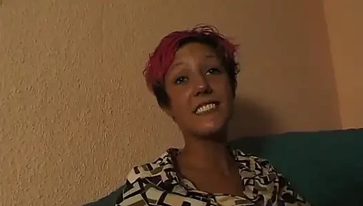 Big black dildo in her pussy