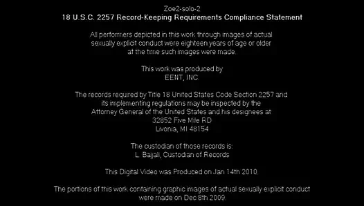 Rutine в душе Zoe