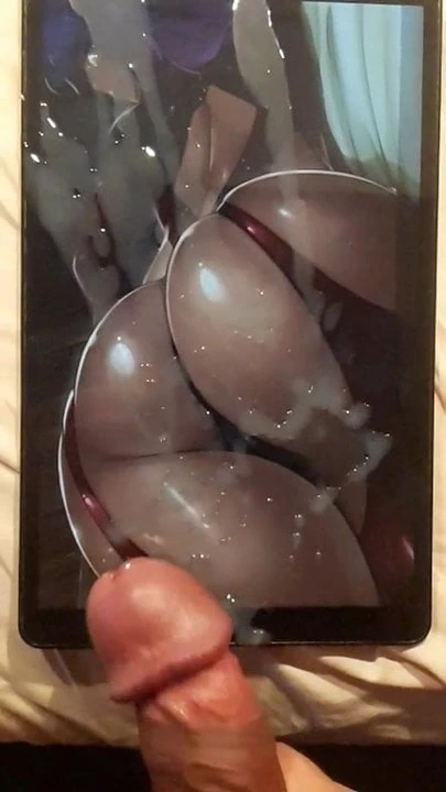 Spreading milk over the chocolate ass for Easter