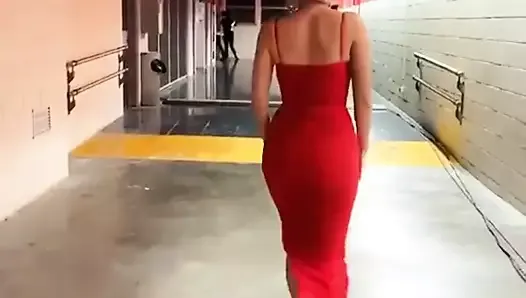 Anne-Marie in sexy red dress