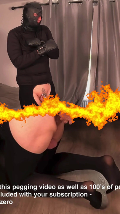 Powerful moment from "Training Zero Anal Pegging Marathon! Testing Zero's Huge New Toys! Strap on Bondage BDSM Slave Real"