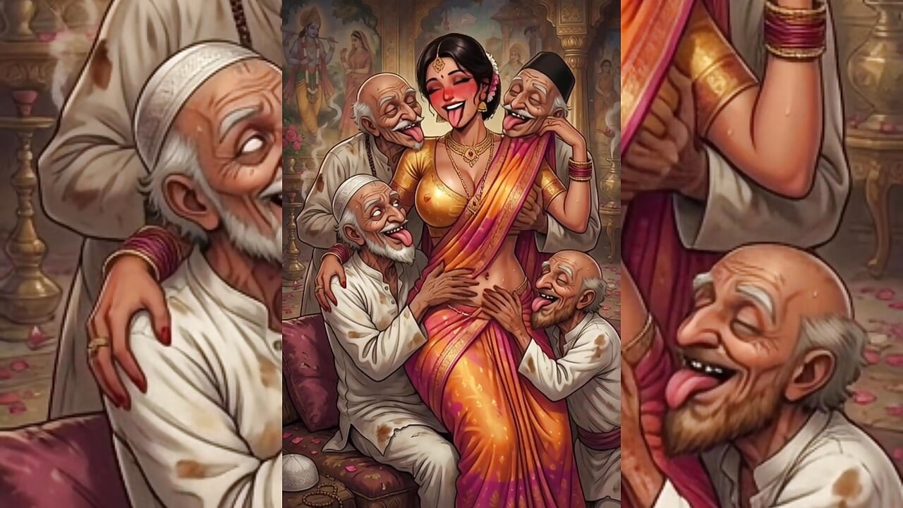 INDIANAS MILFs e bhabhi totalmente dominadas por homens muçulmanos imundos - agrupamento público e corrupção