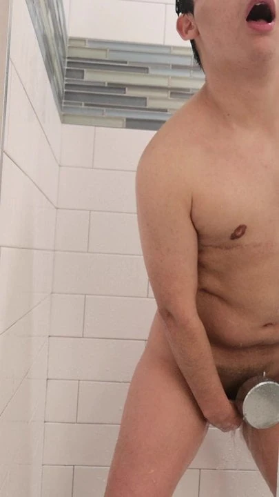 Masturbation in the hotel shower