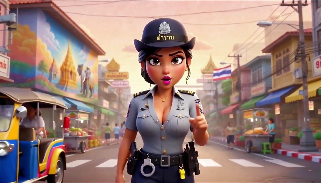Thai Police Officer Stopped Me on Street and Fucked Me at the Station